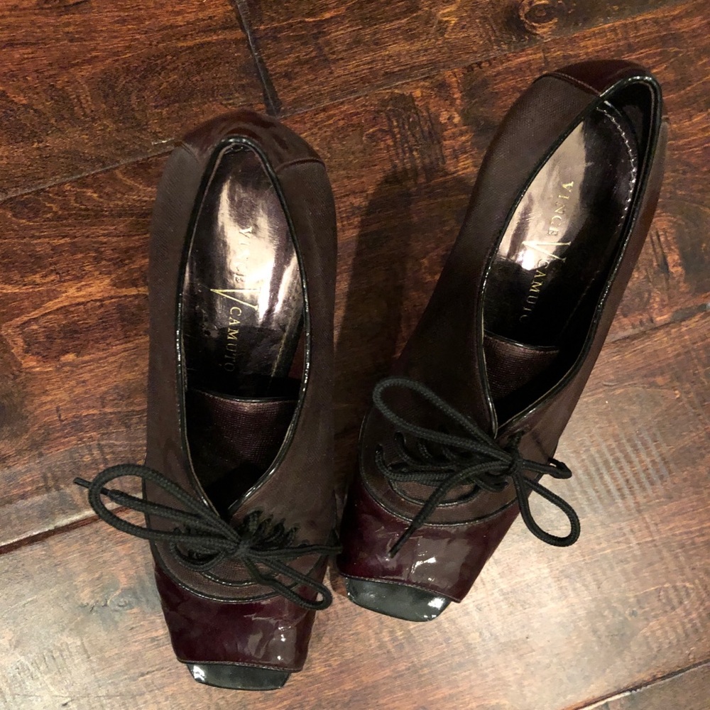 Vince Camuto open toed booties